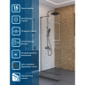 Душевая перегородка BELBAGNO UNO-L-1-TB-80-C-GM 800x2000 мм Оружейная сталь
