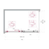 Душевой уголок BELBAGNO MARINO-2-AH-1-140/90-C-GM