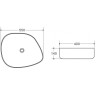 Раковина 55x40 см BELBAGNO BB1435-NERO