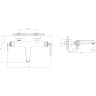 Смеситель для ванны BELBAGNO BOHEME-VASM-BORO с душевым гарнитуром, золотой матовый